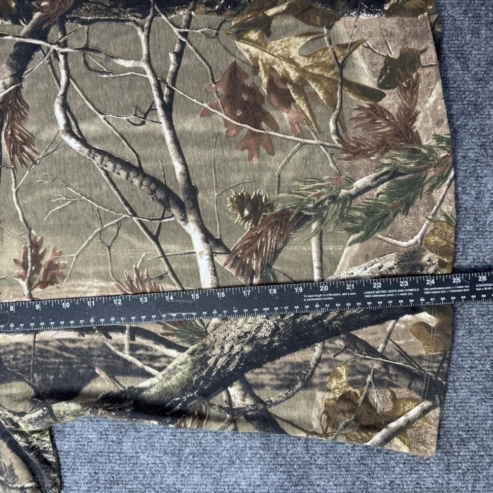 Realtree Womens L Brown Camo V Neck Short Sleeve T Shirt Hunting